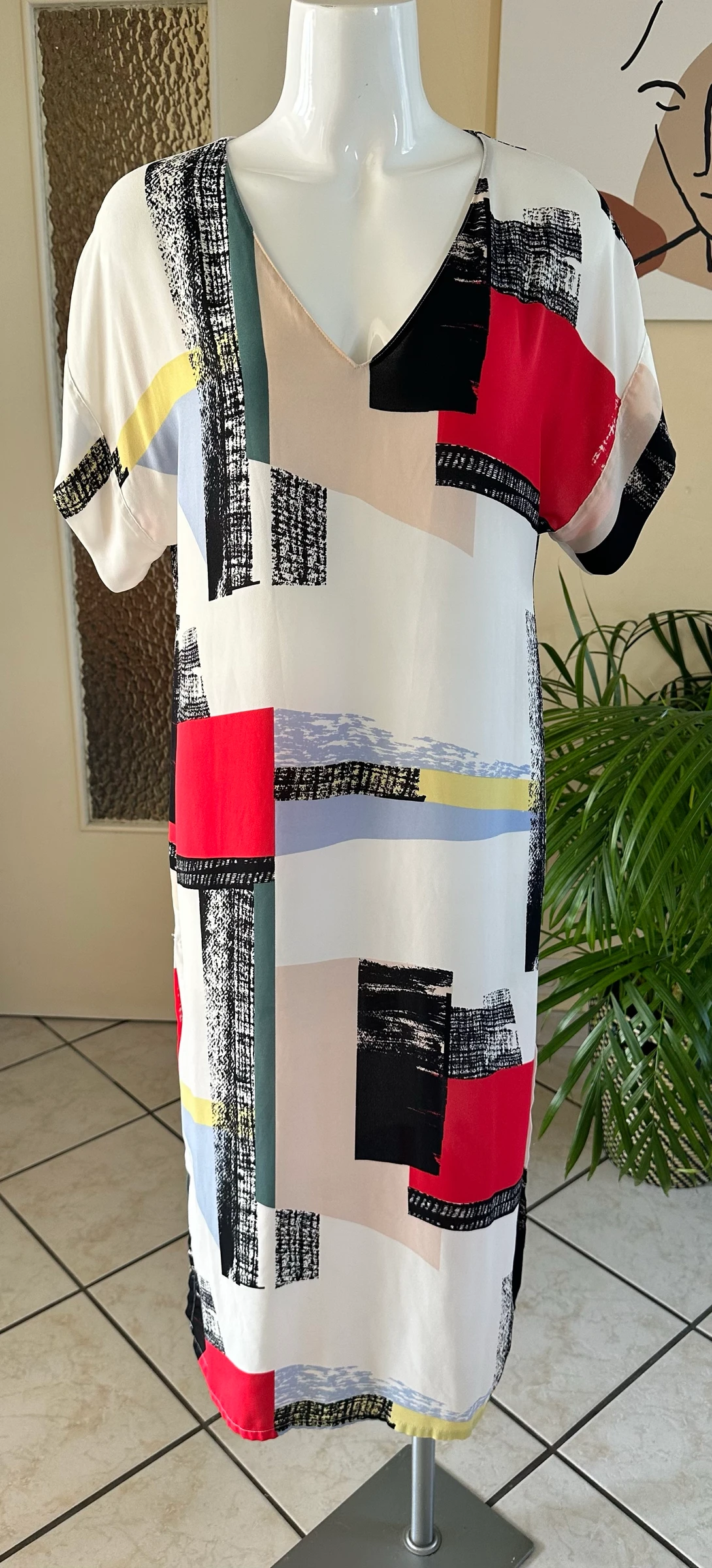 Babaton XS Midi Printed Loose Fit Dress – Impeccable Condition – photo 3
